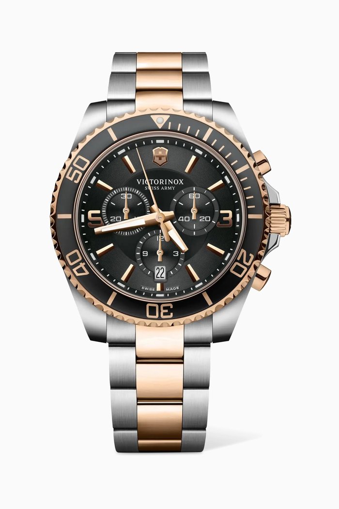

Maverick Chronograph Watch in Stainless Steel, Black