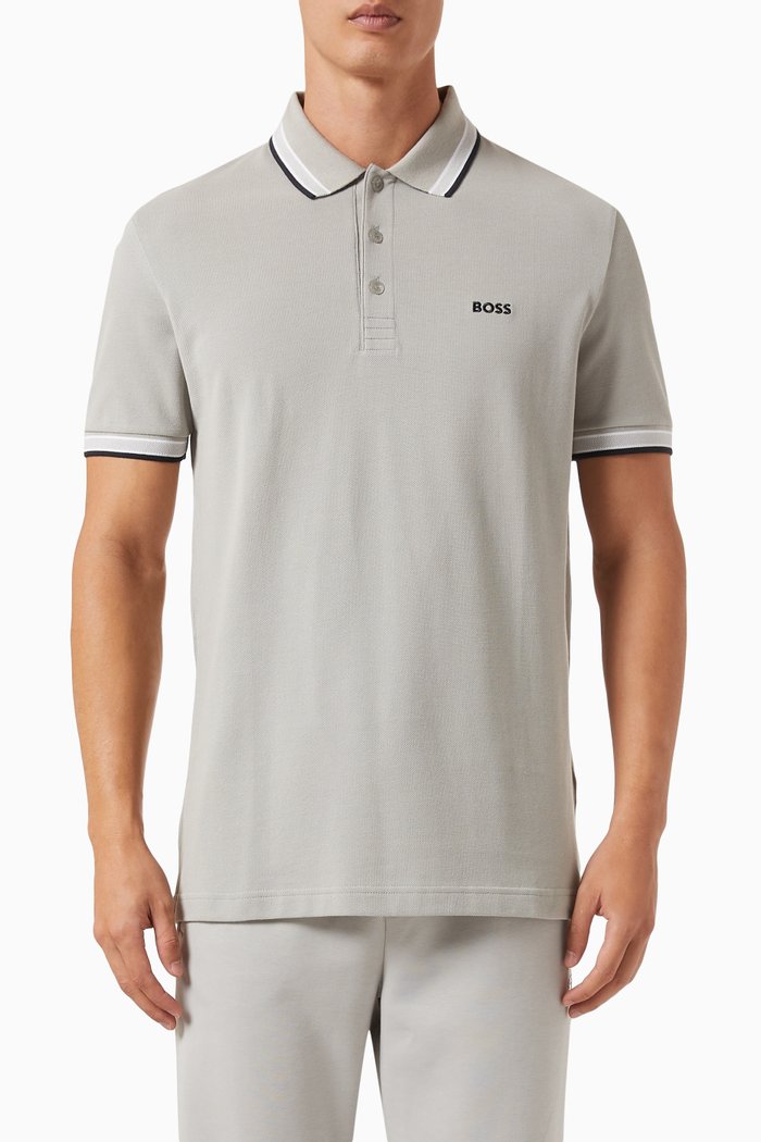 

Logo Polo in Cotton Piqué, Grey