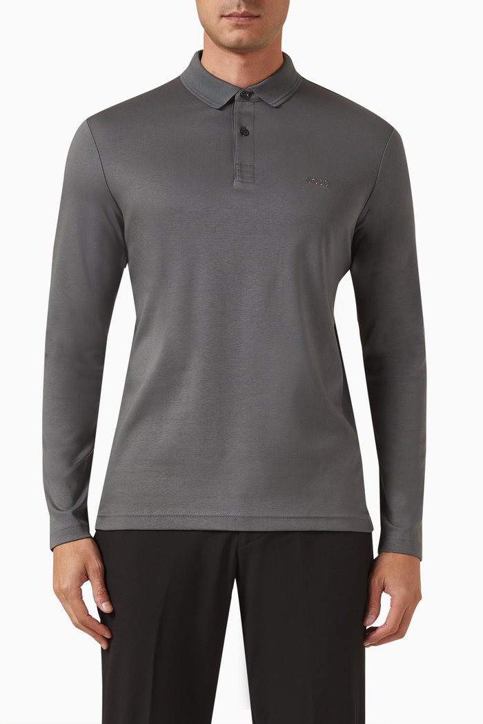 

Pirol Polo Shirt in Cotton, Grey