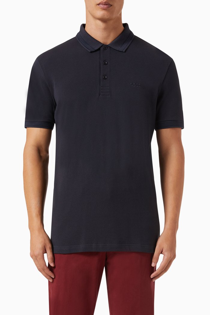 Paddy Polo T-shirt in Cotton, Blue