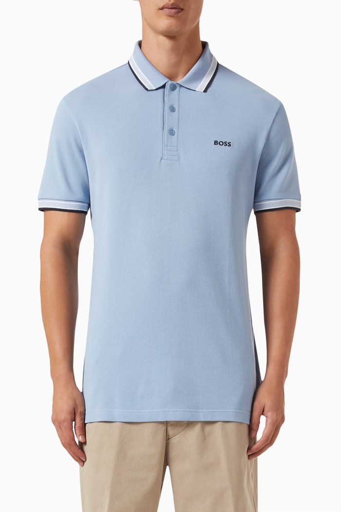 

Logo Polo in Cotton Piqué, Blue