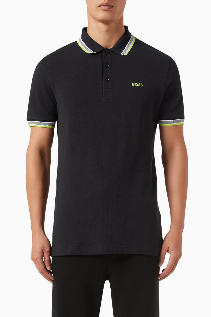 

Logo Polo in Cotton Piqué, Black
