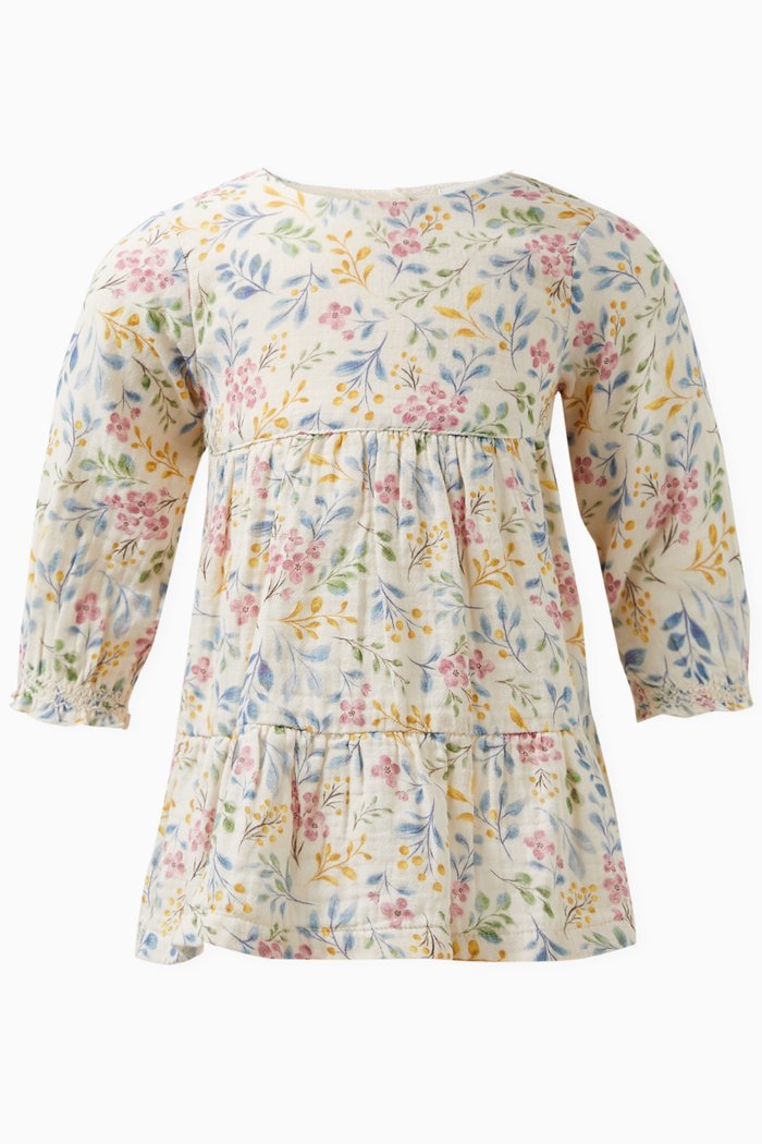 

Floral-motif Dress in Organic Cotton, Multicolour