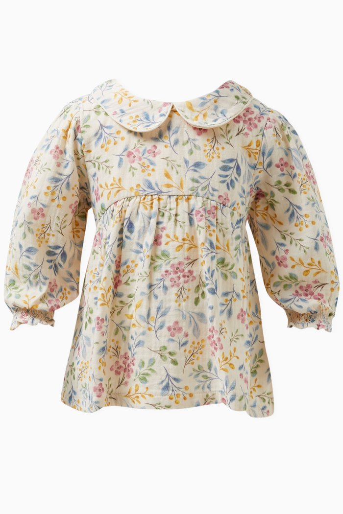 

Floral-motif Dress in Organic Cotton, Multicolour