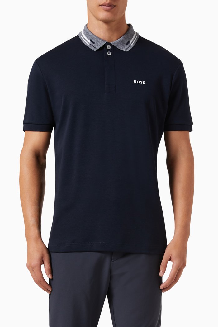 

Logo Polo in Cotton Piqué, Blue