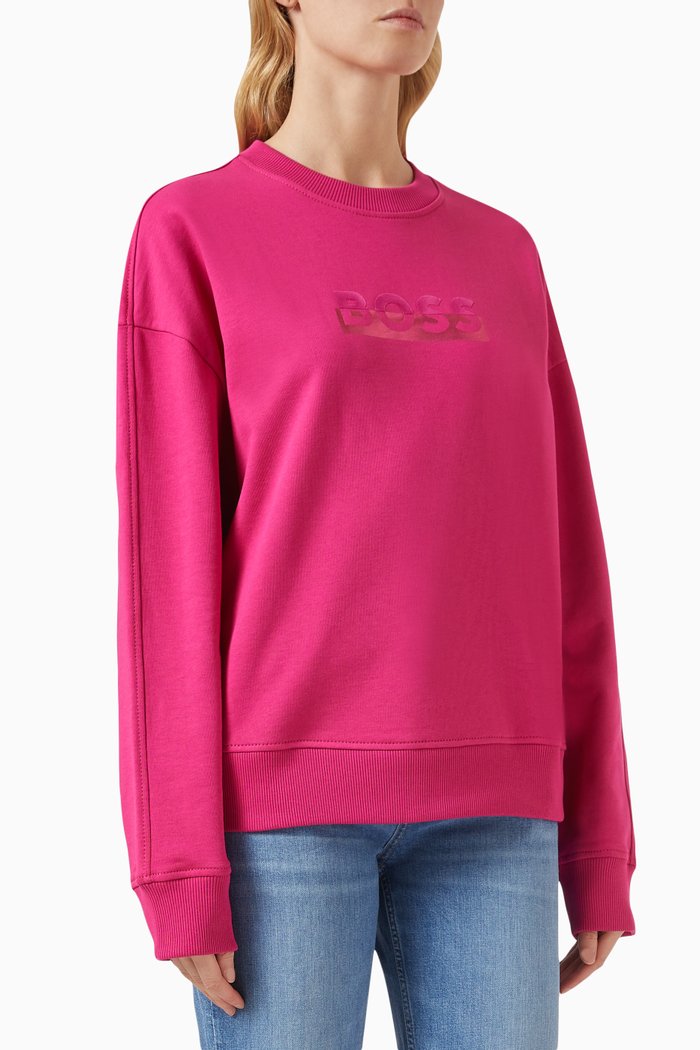 

Logo Sweatshirt in Jersey, Pink