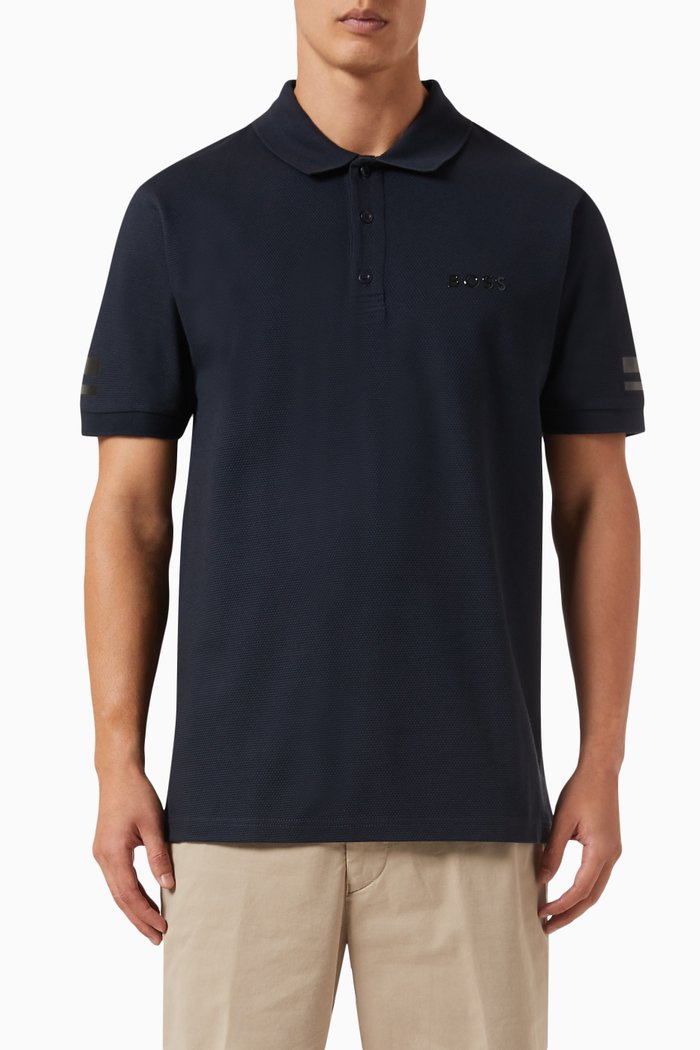 

Logo Polo in Cotton Piqué, Blue