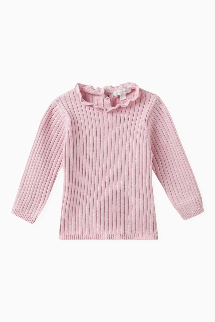 

Fine Rib Top in Organic Cotton, Pink