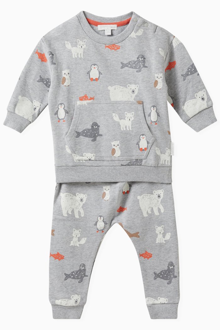 

Polar Lounge Set in Organic Cotton, Grey
