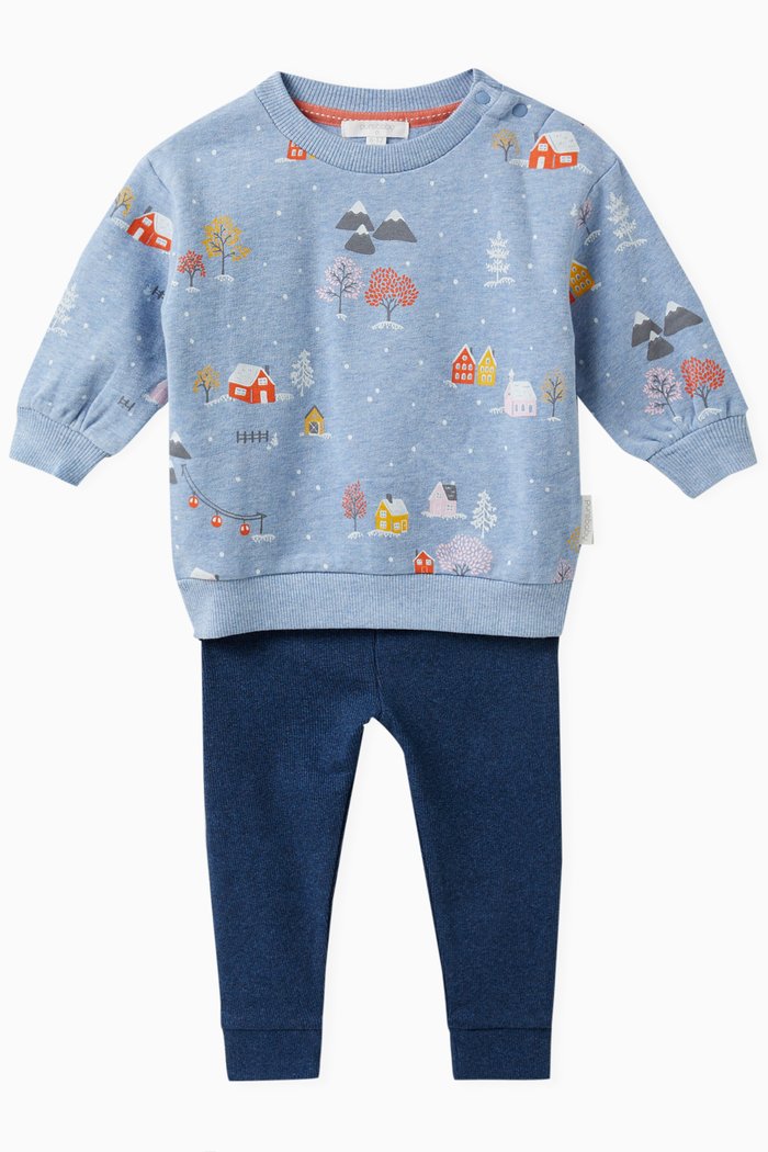 

Polar Lounge Set in Organic Cotton, Blue