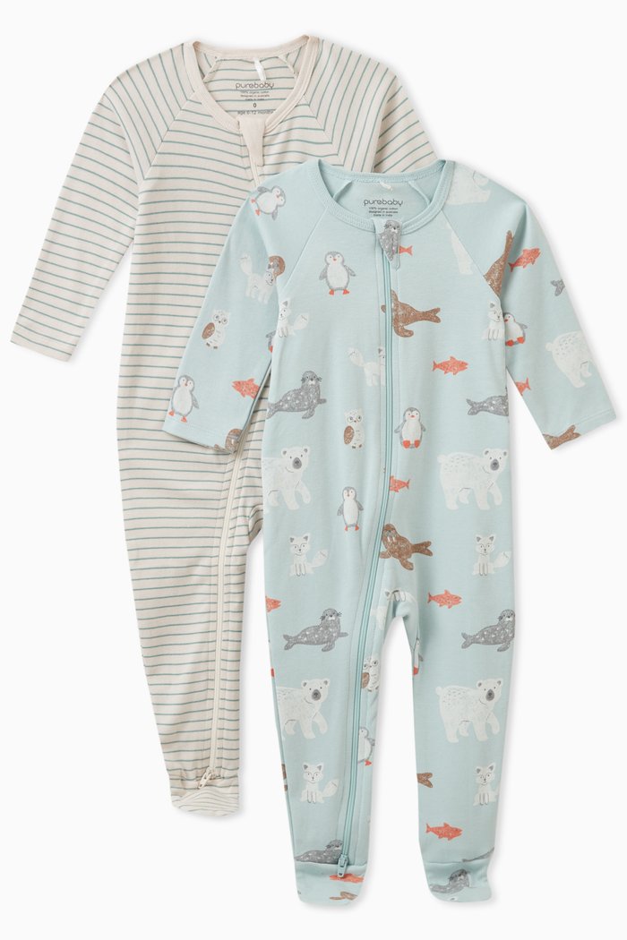 

Polar Sleepsuit in Organic Cotton, Set of 2, Multicolour