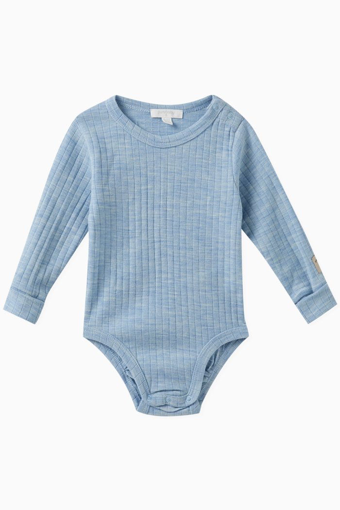 

Bodysuit in Organic Cotton, Blue