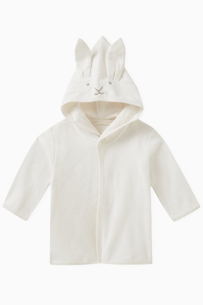 

Hooded Bathrobe in Organic Cotton, Neutral