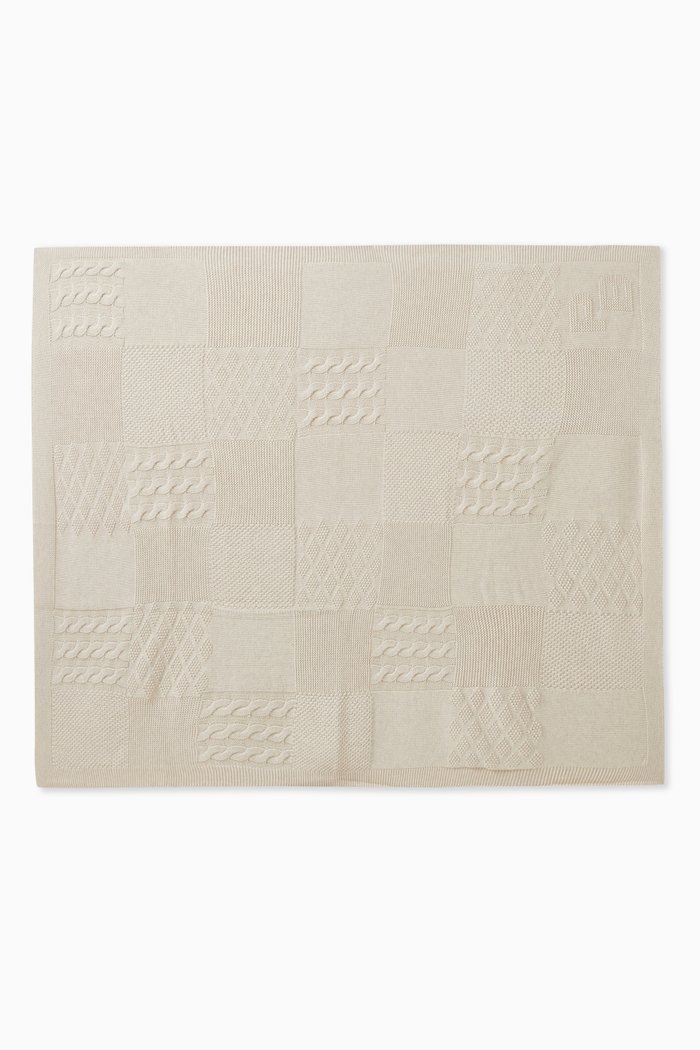 

Textured Patchwork Blanket, Neutral