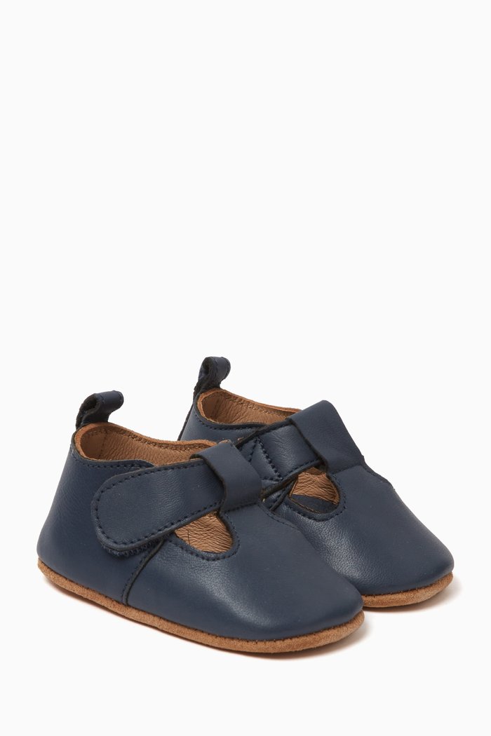

T-Bar Shoes in Leather, Blue