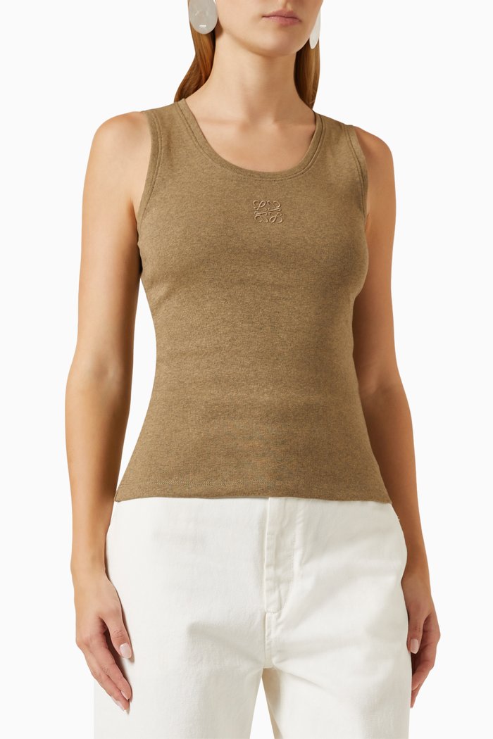 

Anagram Tank Top in Cotton-jersey, Brown
