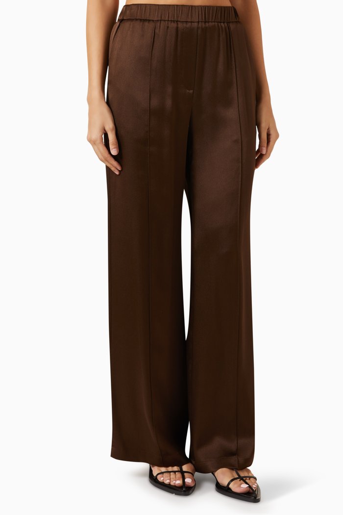 

Anagram Pyjama Trousers in Silk, Brown