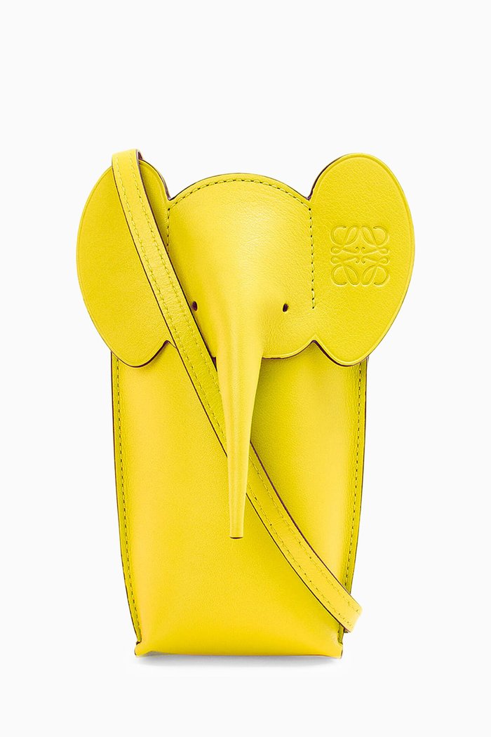 

Elephant Pocket Pouch in Classic Calfskin, Yellow