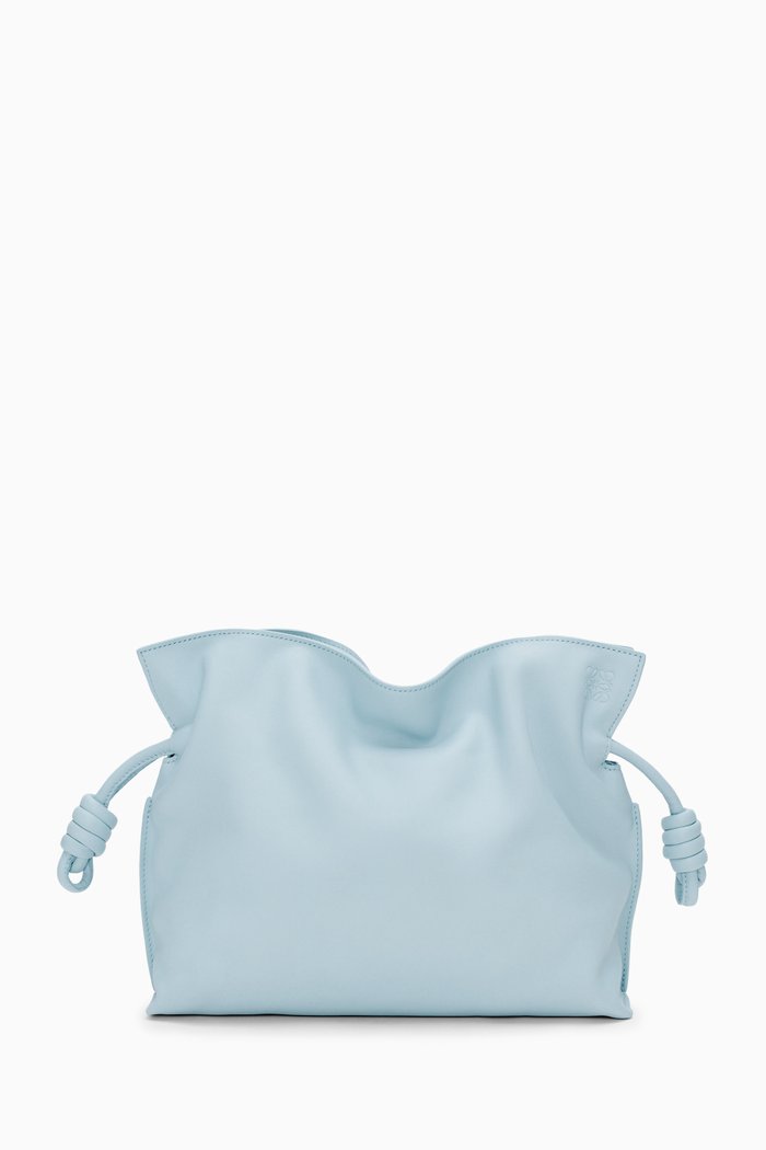 

Medium Flamenco Clutch in Nappa Calfskin, Blue