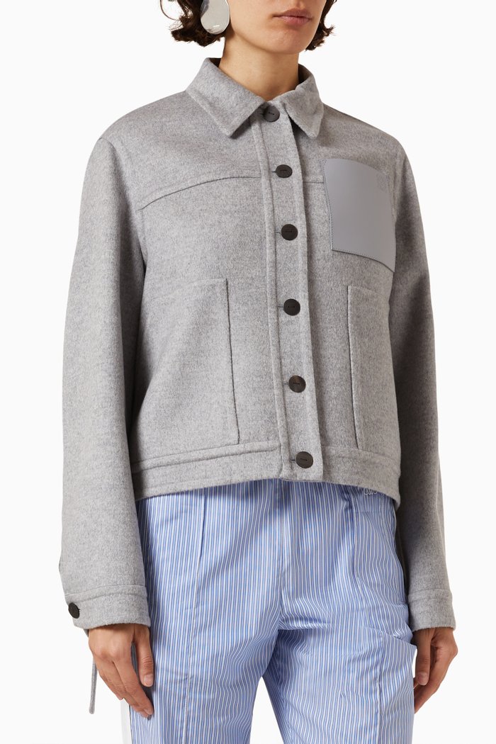 

Workwear Jacket in Wool & Cashmere, Grey