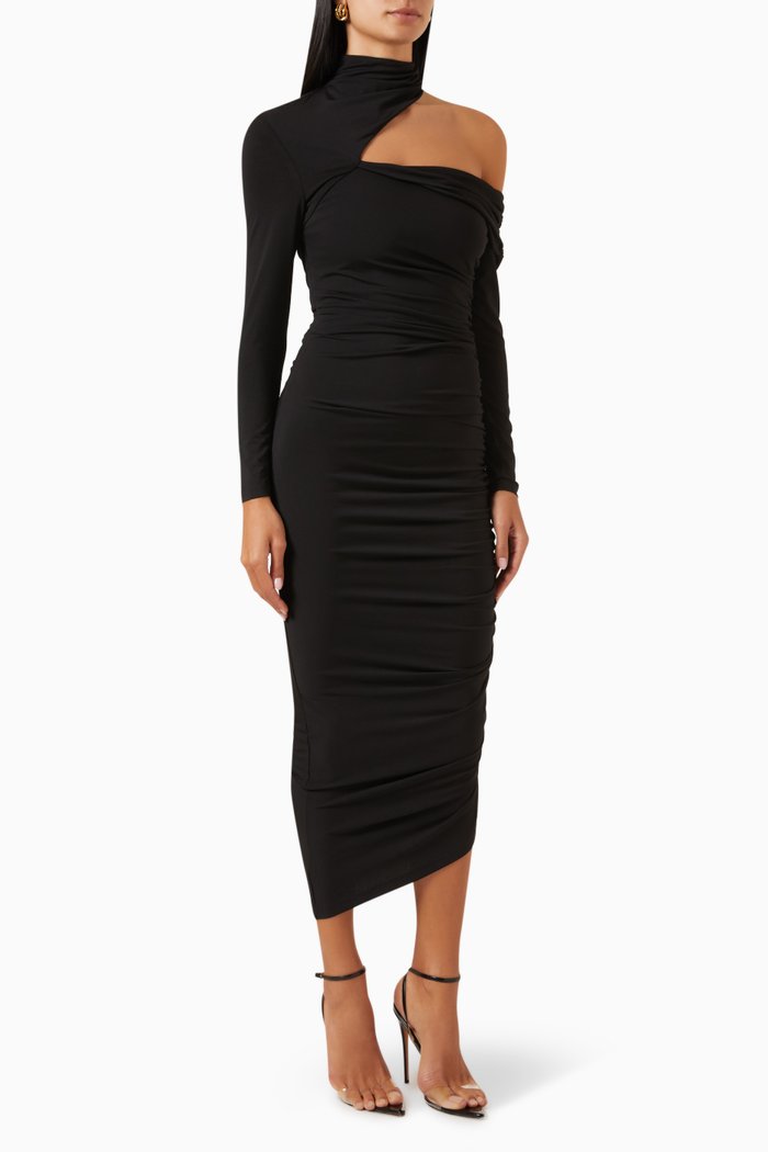 

Clotilde Cut-out Dress in Jersey, Black