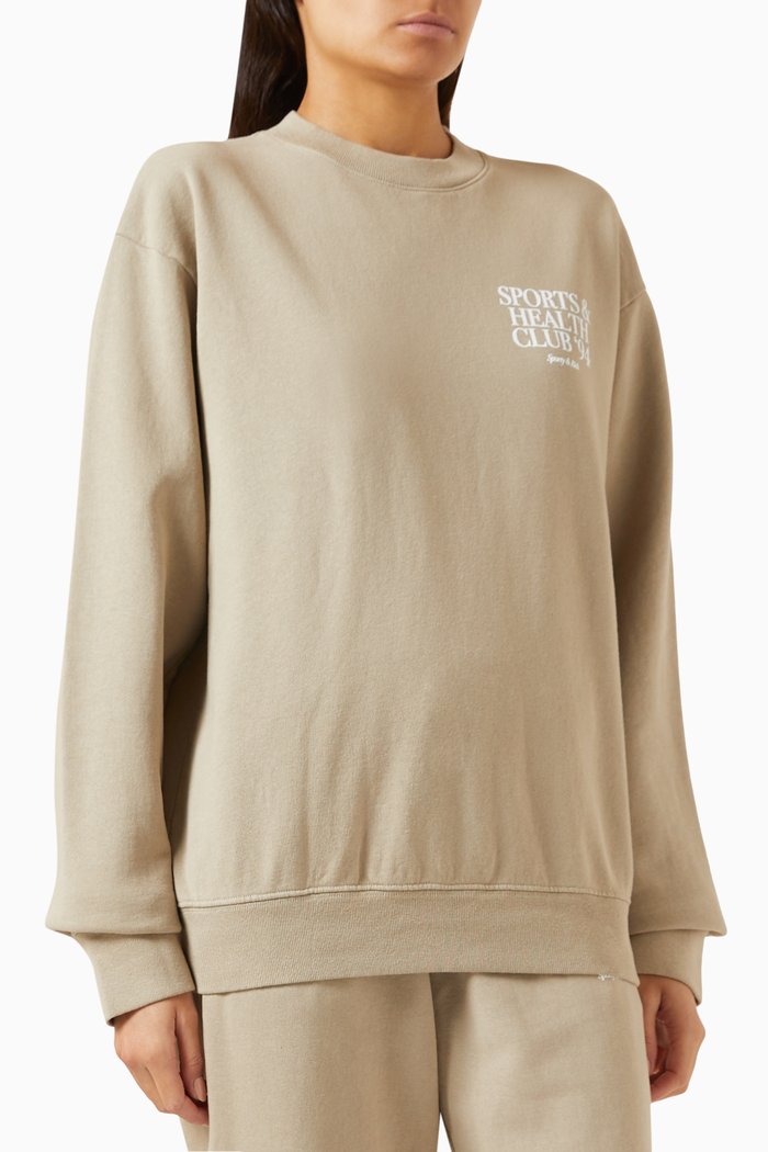 

Members Crewneck Sweatshirt in Cotton, Brown