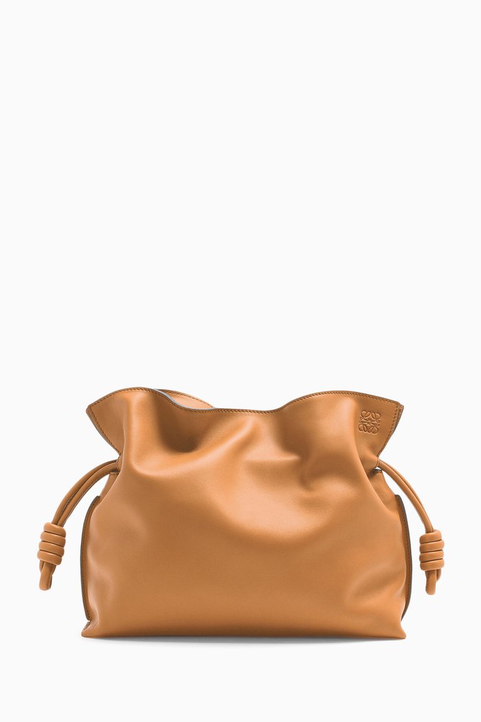 

Flamenco Clutch Bag in Nappa Calfskin, Neutral