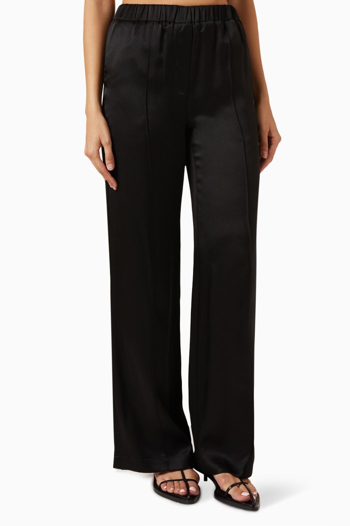

Anagram Pyjama Trousers in Silk, Black