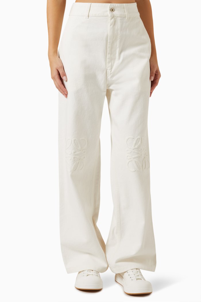

Anagram Baggy Jeans in Denim, White