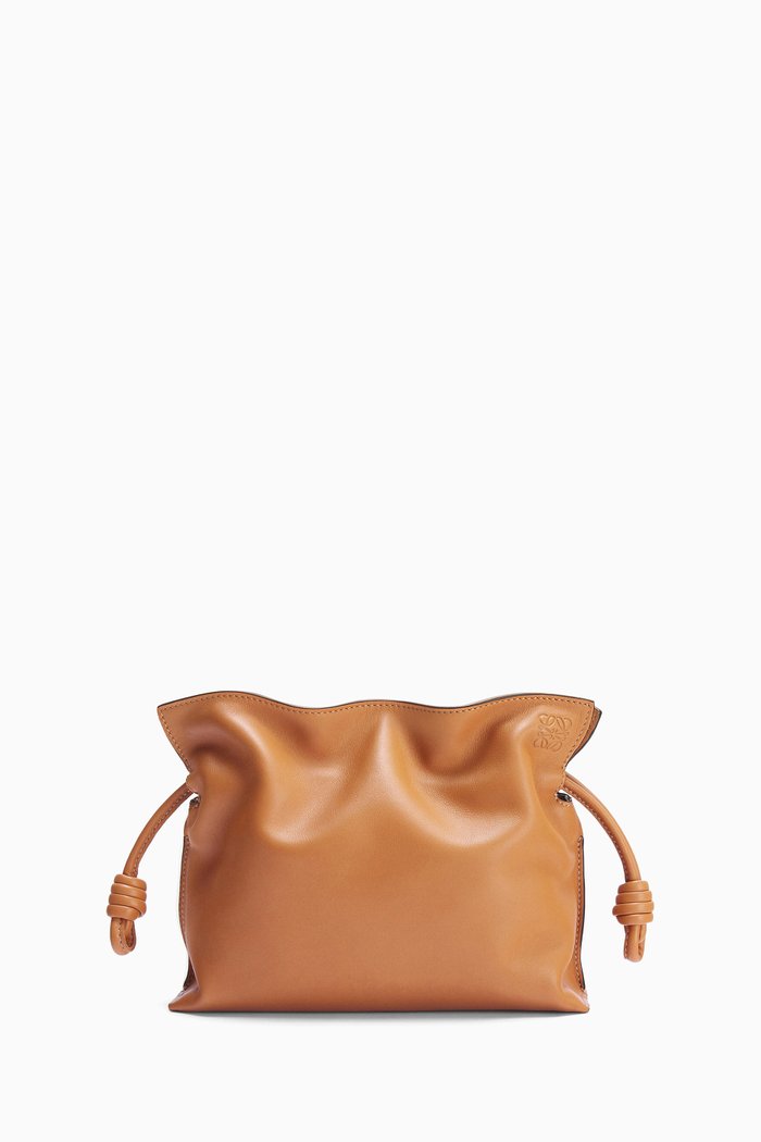 

Mini Flamenco Clutch in Nappa Calfskin, Neutral