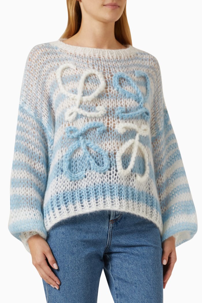 

Anagram Sweater in Mohair-blend Knit, White