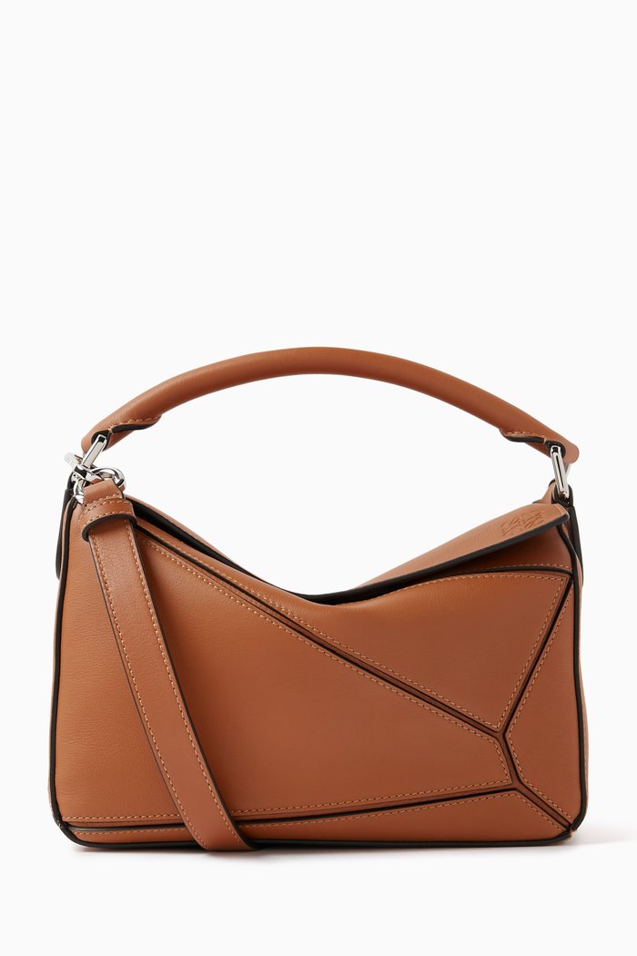 

Small Puzzle Bag in Classic Calfskin, Brown