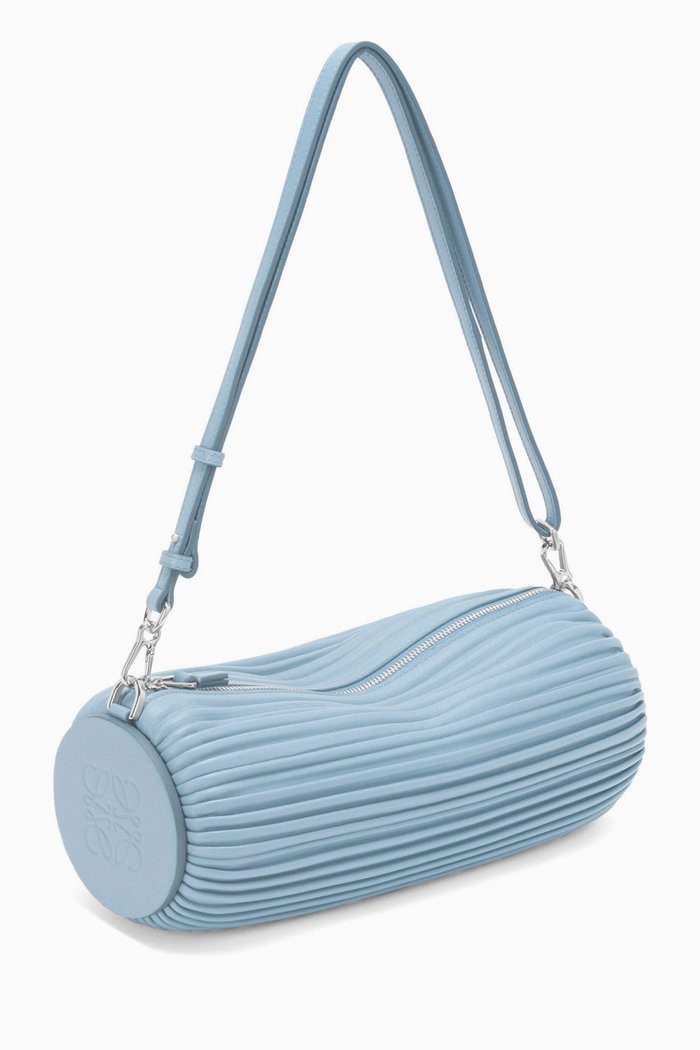 

Bracelet Pouch in Pleated Nappa, Blue