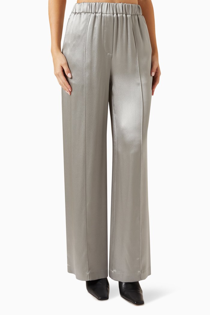 

Anagram Pyjama Trousers in Silk, Grey