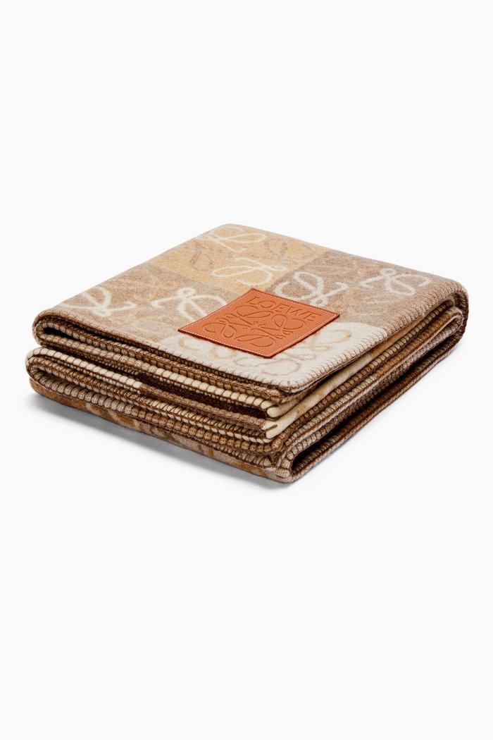 

Checkerboard Blanket in Wool & Cashmere, White