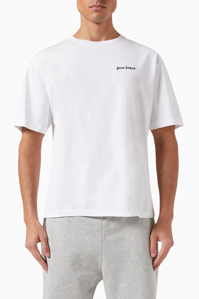 

Embroidered Logo T-shirt in Cotton Jersey, White