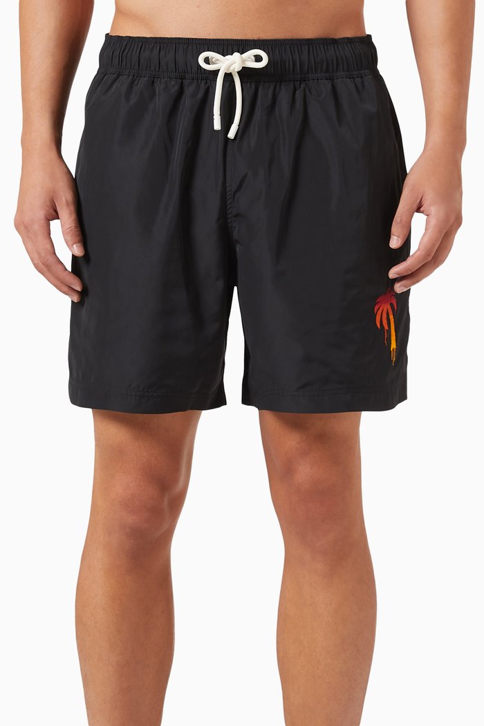 

Logo-embroidered Swim Shorts, Black