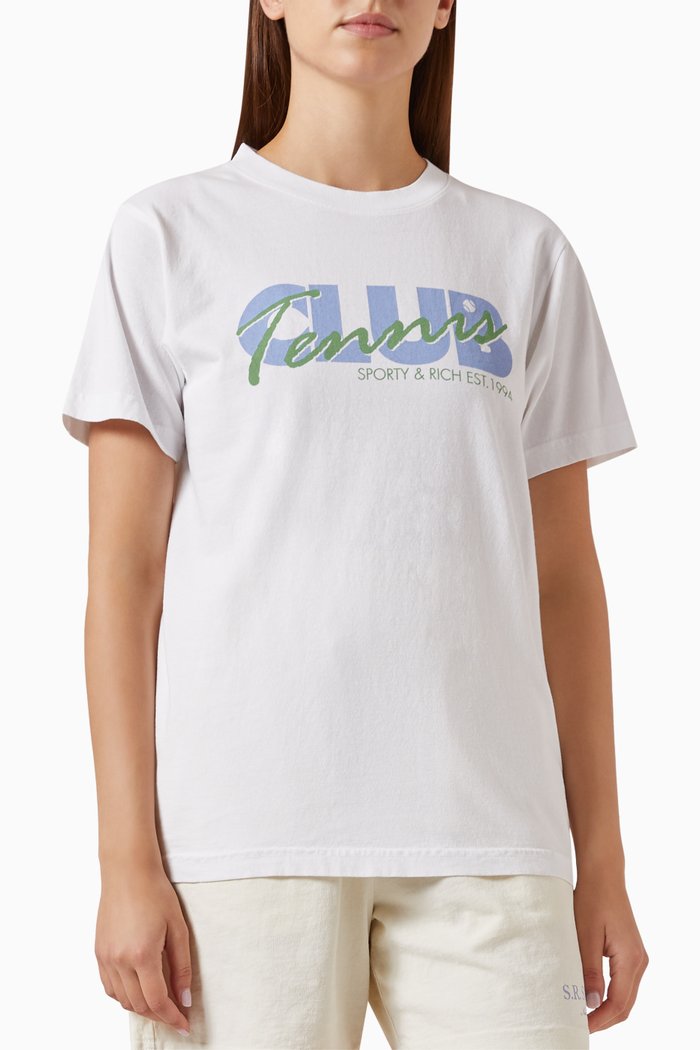 

Agassi T-shirt in Jersey, White