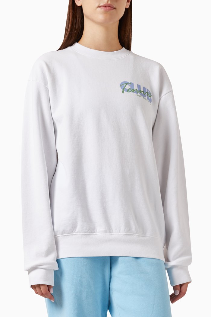 

Agassi Sweatshirt in Jersey, White
