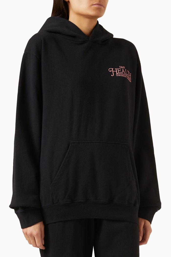

SR Health Resort Hoodie in Cotton-fleece, Black