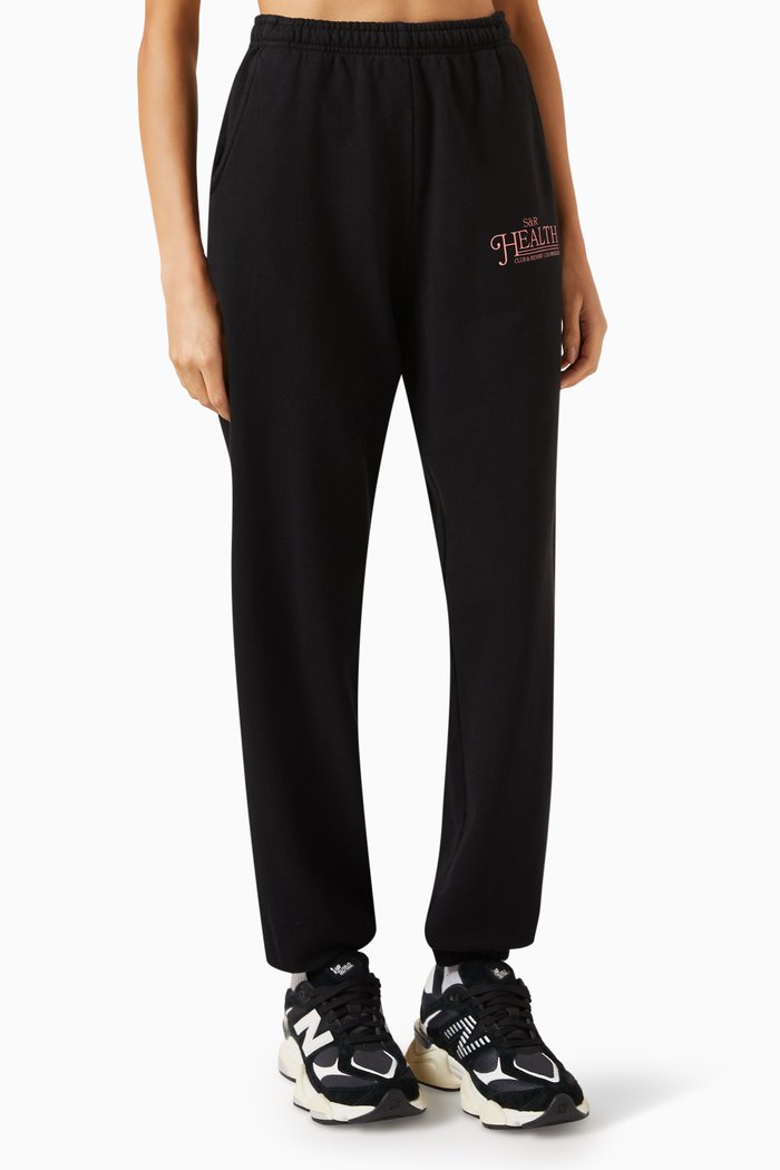 

SR Health Resort Sweatpants in Cotton-fleece, Black