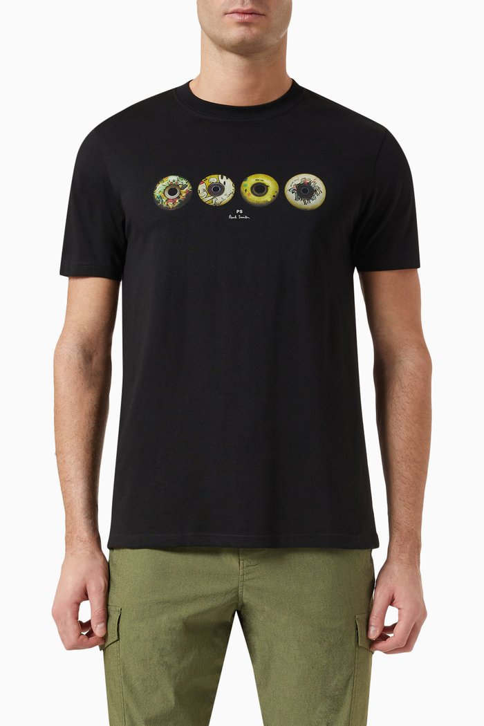 

Wheels Graphic T-shirt in Organic Cotton, Black