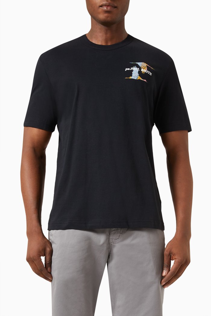 

Graphic Logo T-shirt in Organic Cotton-jersey, Black