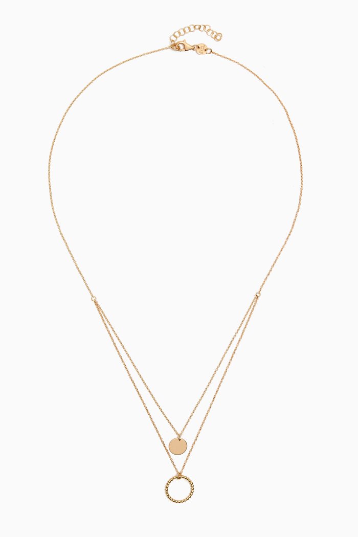 

Galeria Perla Bead Two Layered Necklace in 18k Yellow Gold