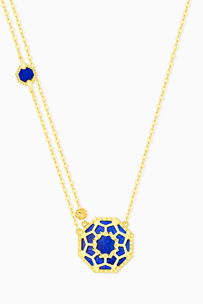 Amelia Marrakesh Mother of Pearl Necklace in 18kt Yellow Gold