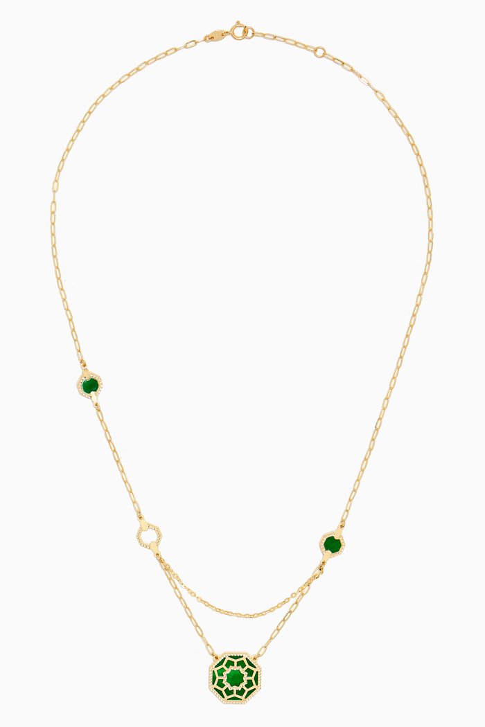 

Amelia Marrakesh Mother of Pearl Necklace in 18kt Yellow Gold