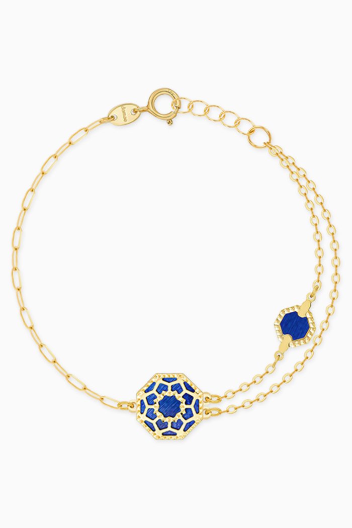 

Amelia Marrakesh Mother of Pearl Bracelet in 18kt Yellow Gold