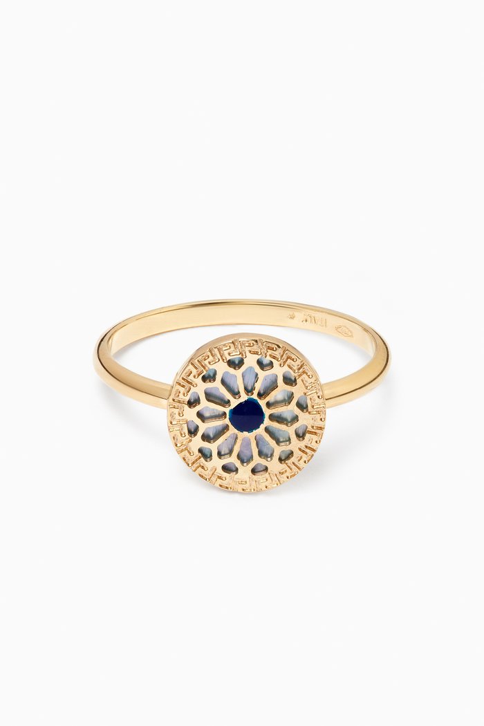 

Amelia Athens Mother of Pearl Ring in 18kt Yellow Gold