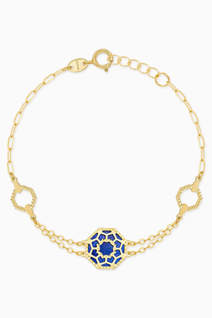 

Amelia Marrakesh Mother of Pearl Bracelet in 18kt Yellow Gold
