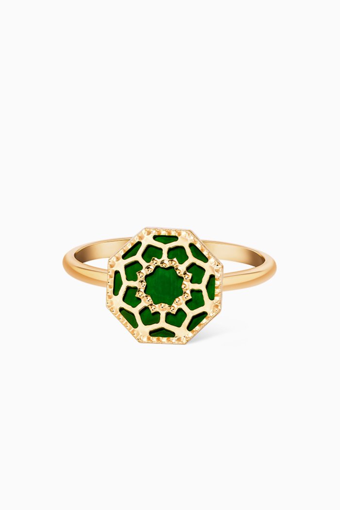 

Amelia Marrakesh Mother of Pearl Ring in 18kt Yellow Gold